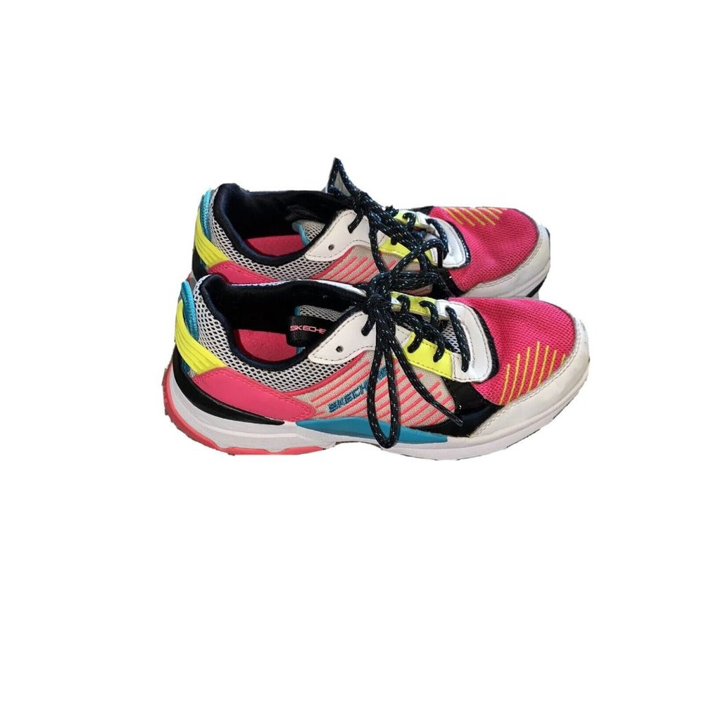 Skechers Shoes Girls Size 1.5 Air Cool excellent Condition Pink Bright Colors